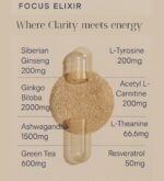 Zytox Focus Elixir Nootropic Brain Supplement for Focus, Memory, Mental Clarity & Energy, Ashwagandha, Ginkgo, Siberian Ginseng, L-Theanine, Adaptogenic Brain Support,60 Vegan Capsules - Image 3