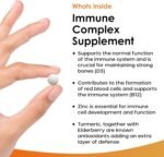 Vitamin D3 Immune Booster Complex - with Vitamins D,C, B12, Zinc, Turmeric & Elderberry - Immune Support - Made in The UK - Immunity Booster by New Leaf 120 Tablets - Image 3