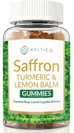 Saffron Gummies 88.5mg – with Turmeric & Lemon Balm – 3-in-1 Vegan Mood Support Supplement – Natural Calm, Focus & Stress Relief – 90 Orange Flavour Gummies – Keltico - Image 3