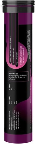 Tonic Health Rest and Recovery Effervescent Tablets - 300mg Elemental Magnesium, Ashwagandha, Lemon Balm - No Sugar, Magnesium Glycinate - Relax and Recharge, Calming Cherry 20 Count - Image 5