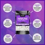 Immune Support Supplement with Vitamin C, Liquorice Root, Maca, Kelp, Turmeric & Ginger - Immunity Booster Complex for Daily Defense - 60 Vegetarian Capsules - Image 4