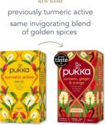 Pukka Herbs | Turmeric Active Organic Box |Tea With Ginger, Turmeric, Nettle & Orange | Ideal For Boosting Energy | 4 Packs | 80 Plant Based Biodegradable Tea Bags - Image 3