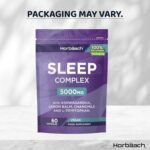 Sleeping Tablets with Ashwagandha KSM-66 | 5000mg Complex for Adults with Lemon Balm, Chamomile and L-Tryptophan | 60 Vegan Capsules | Night Time Complex for Men & Women | by Horbaach - Image 5