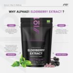 Organic Elderberry Extract 7500mg – High Strength Black Sambucus Extract – 90 Vegan Capsules (3 Months Supply) – Resealable and Recyclable Pouch – by Alpha01 - Image 3