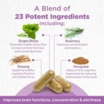 Strength & Spices Memory Booster and Focus Supplement with Ginkgo Biloba and 22 Super Ingredients, Plant-Based Brain Supplement for Improved Mood, Clarity, and Alertness, 1000mg, 60 Capsules - Image 4