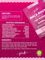 Maca Root for Women Tablets 12,000mg | Peruvian Maca Supplement | High Strength Black & Yellow Maca Root with Panax Ginseng and Black Pepper | Botanical Supplement to Support Women's Health | by PINK - Image 4