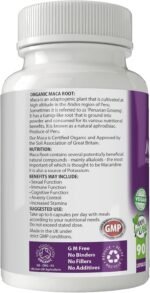 Simply Pure Organic Maca Root for Energy & Stamina Boost | 500mg Capsules x 90 | A Blend of Yellow, Red & Black Maca | 100% Pure Soil Association Certified | Gluten Free | GM Free | Vegan - Image 3