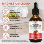 Magnesium Glycinate for Adult 60ml–Strawberry Flavour Gentle Liquid Formula to Support Rest and Relaxation-Non-GMO,Gluten Free - Image 3