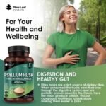 Fibre Supplement 4000mg Psyllium Husk with Acidophilus - High Strength - Natural Soluble Fiber Supplement from Plantago Ovata Seeds, 120 Psyllium Husks Capsules Vegan, Made in UK by New Leaf - Image 4