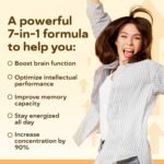 Nootropics Brain Supplements, High Potency Cognitive Enhancer for Energy, Focus, Brain Function, Mental Alertness & Memory with Bacopa Monnieri, Ginkgo, Tyrosine, Theanine, Caffeine, B6 & B12 - Image 4