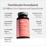 Intimate Flora for Women | 20 Billion CFU Fortified with 15,000mg Cranberry, Fenugreek & Chlorella | Bio Cultures for Women's Intimate Flora | 60 Capsules | Free Soul - Image 4