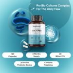 Bio Cultures Complex Probiotics & Prebiotics - 60 Billion CFU - 2 Months Supply - 120 Capsules - 20 Live Bio Cultures - Lactobacillus & Bifidobacterium Strains - Vegan Probiotic Complex Capsules - Image 3