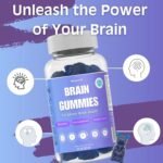 NeuroX Brain Health Gummies – Focus, Memory & Concentration Support with Ashwagandha, DHA, Brahmi Extract, Zinc, Magnesium & More – 60 Gummies - Image 3