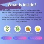 NeuroX Brain Health Gummies – Focus, Memory & Concentration Support with Ashwagandha, DHA, Brahmi Extract, Zinc, Magnesium & More – 60 Gummies - Image 4