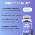 NeuroX Brain Health Gummies – Focus, Memory & Concentration Support with Ashwagandha, DHA, Brahmi Extract, Zinc, Magnesium & More – 60 Gummies - Image 7