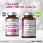 Womens Multivitamins and Minerals | with Iron, Calcium, Biotin, Folic Acid, Vitamins D3, B3, B6 & B5 | 180 Vegetarian Tablets | by Horbaach - Image 4