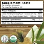 Organic Selenium 200mcg Plus Iodine and Silica - Selenium contributes to Normal Thyroid and Immune Function – 2 Month Supply - Whole Food Supplement - Certified Organic by Soil Association - Image 3