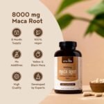 High Strength Maca Root Capsules 8000mg | 240 Vegan Capsules | Peruvian Black & Yellow Maca | for an Active and Balanced Lifestyle | 8-Month Supply | Alpha Foods - Image 4
