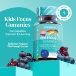Kids Focus Gummies – Nootropic High Strength Brain Supplement for Children – 9 Focus, Energy, Positive Mood Vitamins– Lions Mane, Ginseng, B12, Iodine – Vegan - by Novomins - Image 4