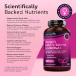 Women's Multivitamins and Minerals - 24 Essential Active Vitamins and Minerals with Added Hyaluronic Acid - 180 Vegan Tablets - No Synthetic Fillers or Binders - Made in The UK by Nutravita - Image 3