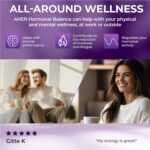 4 HER Hormonal Balance for Women - 60 Vegan Tablets - with Damiana, Ginseng, Saffron & Vitamin B6 - Hormone Balance for Women, Reduced Fatigue and Mental Performance - Image 5