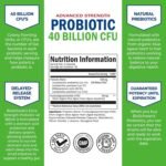 Probiotics for Gut Health 40 Billion CFU - Bloating Relief & Digestive Support Probiotics for Women & Men with Prebiotics Gut Health Supplements - High Potency, Shelf Stable, Non-GMO, 60ct - Image 4
