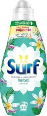 Surf 5 Herbal Extracts Concentrated Liquid Laundry Detergent infused with natural essential oils for fresh and clean washing 8x 24 washes (192 washes) - Image 5