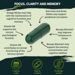 Ginkgo Biloba High Strength by NutraKing (96 Capsules) - Brain Supplement for Focus with Ginkgo Biloba (500mg), Bacopa Monnieri (1200mg), Choline (50mg), Rosemary Leaf (250mg) - Image 4