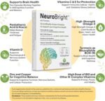 NeuroBright with Turmeric – Brain Supplement Multivitamin + Omega-3 Fish Oil Capsules for Memory & Focus – 16 High-Dose Ingredients inc. Vitamins C, D, E, B-Complex, Curcumin, Zinc & Copper – 56 Caps - Image 4