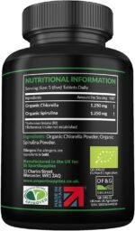Organic Chlorella and Spirulina - 2500mg - 300 Tablets - Broken Cell Wall - Pure Formula Supplement with No Additives - Image 3