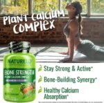 NATURELO Bone Strength - All-in-One Balanced Formula - Plant-Based Calcium, Magnesium, Potassium, Vitamin D3, K2 and Vitamin C - 120 Vegan Capsules | 1 Month Supply - Image 5