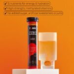 Tonic Health Energy and Hydration Tablets - 15 Vitamins, Minerals, Plants with Panax Ginseng, No Sugar Effervescent Multivitamins - Rehydration Electrolytes Tablets, Blood Orange 20 Count - Image 4