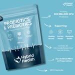 Hybrid Health Probiotics & Prebiotics Complex | 120 Vegan Capsules | 100 Billion CFU | Advanced Strength Probiotics with 20 Diverse Strains | Pre & Probiotic for Women and Men - Image 3
