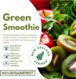 Nourisharvest Green Smoothie Powder – 100% Natural Wholefood Blend with Apples, Kiwifruit, Spinach & Parsley – Nutrient-Dense Superfood Mix – Vegan, Gluten-Free, Energy & Immune Boost – 200 grams - Image 4