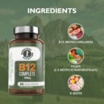 Barefoot Nutrition - B12 Complete, High Strength Supplement, Methylated B 12 (1000µg) - with Cofactors Methyl folate (400µg) & D-Biotin (400µg) - 60 x 1 A Day Vegan-Friendly Capsules - Image 4