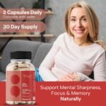 Paused Ultra Focus, Mind & Memory Supplement - 60 Capsules | 1 Month Supply Cognitive Enhancer with Lion's Mane & Iodine | Boosts Energy, Improves Mood & Mental Performance | Vegan & Gluten-Free | UK - Image 5