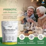 Physis Prebiotics with Probiotics | FOS Fibre Supplement | Gut Health Fiber & Digestion | Diarrhoea & Constipation Relief | 60 Vegan Capsules | 2 Month Supply | Lactobacillus Acidophilus - Image 3