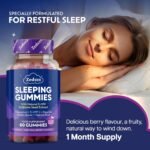 Zedzzz Sleep Gummies | Natural Sleep Support 5-HTP, Magnesium, L-Theanine & Valerian Root, Herbal Extracts | Vegan | No Artificial Sweeteners | Berry Flavour | 60 Count - Image 3