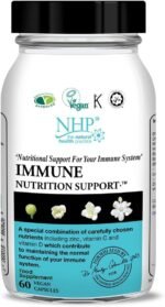 NHP Immune Support Supplement 60 Capsules – Vegan Formula with Elderberry, Mushroom Complex, Probiotics, Vitamin D3 & Zinc – Daily Immune Booster for Natural Defense & Gut Health - Image 3