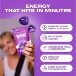 Energy Bytes Caffeine Energy Gummies - Fast, Delicious Boost for Focus & Productivity - Superior to Energy Drinks, Gels, Chews - Vegan, Low Sugar, with Vitamins A, D, B3, B6 & B12 | 15 Count - Image 4