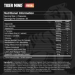 Tiger Mind Rush Nootropics Brain Supplement with Vitamins B12, B6, Folic Acid (B9), Lion's Mane, Ginkgo Biloba & More | For Energy, Focus & Memory Functions | Non-GMO, Vegan, Made in the UK, 120 Count - Image 3