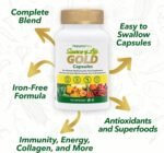 NaturesPlus Source of Life Gold Capsules - Whole Food Based Multivitamin for Men and Women, Energy, Immune, Focus - Gluten Free, Vegan - 90 Capsules - Image 3