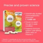 PrecisionBiotics Daily Immune Support - Daily Gut Health Probiotics Supplement - L.CASEI 431 Bacterial Culture Strains + Vitamin C - 30 Capsules - Image 4