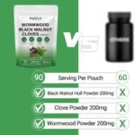 Black Walnut Wormwood Capsules, Anti Parasite - Black Walnut Wormwood and Clove Capsules, Herbal Supplement for Gut Detox Cleanse and Digestive Well-Being - High Strength - 90 Capsules - Image 5