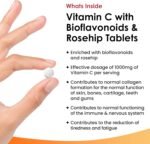 Vitamin C Tablets 1000mg - Enriched with Bioflavonoids & Rosehip - Premium Vitamin C Supplements - 360 Vegan Vitamin C Tablets High Strength Ascorbic Acid VIT C for Normal Immune System UK Made - Image 3