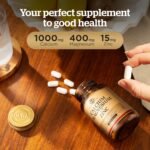 Solgar® Calcium Magnesium Plus Zinc Tablets - Pack of 100 - Healthy Bones, Teeth & Muscles - Supports Health of Nervous System - Vegan - Image 3