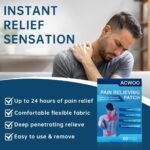 ACWOO Pain Relief Patches, 60PCS Back & Shoulder Pain Relief Patch, Arthritis Herbal Pain Relief Patch for Back Knee Neck Shoulder Muscle Soreness, Warming Meridians Plaster - Image 3
