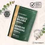 Ginkgo Biloba and Korean Ginseng Tablets | High Strength | Ginkgo 9000mg & Ginseng Root 3000mg | 180 Vegan Tablets | by Horbaach - Image 8
