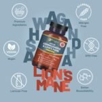 KSM-66 Ashwagandha and Lions Mane Tablets - High Strength 2200mg | KSM-66 Ashwagandha Root Extract and Lions Mane Mushroom Extract - 120 Vegan Tablets with Black Pepper - UK Made by Prowise - Image 4