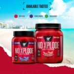 BSN Nutrition N.O.-Xplode Pre Workout Powder Food Supplement, Energy and Focus Booster with Caffeine, Amino Acids, Vitamin C and Zinc, Red Rush Flavour, 50 Servings, 650 g - Image 5